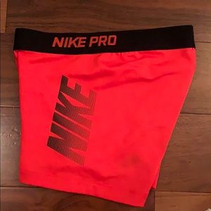 Red Nike Pro Shorts
